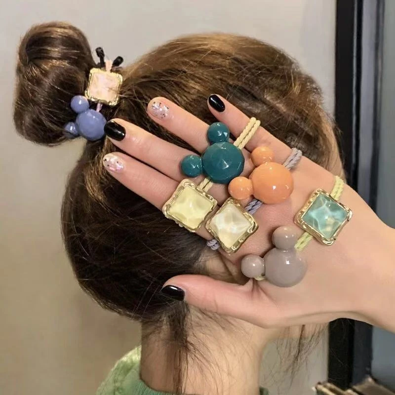 可爱橡皮筋少女发圈网红东大门韩版米奇绳热卖女头绳扎头发树脂
