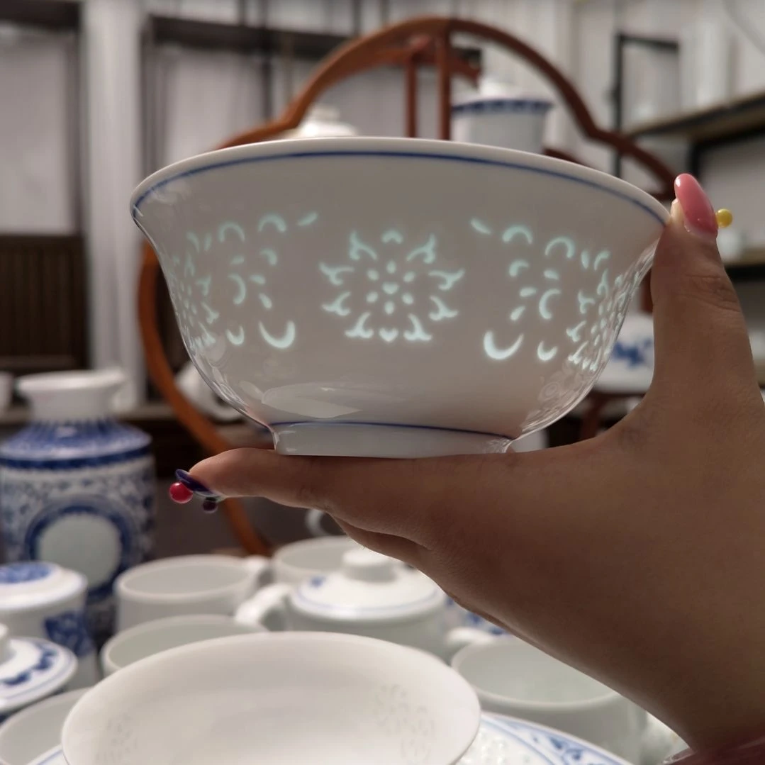 陶瓷东方莲韵5寸饭碗一个