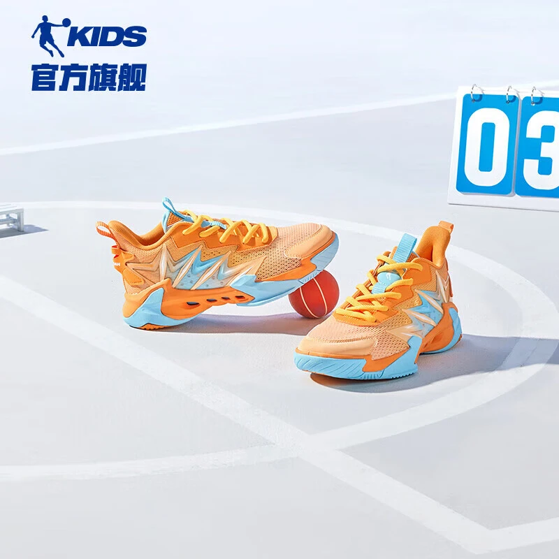 乔丹春夏新款童鞋儿童减震篮球鞋网面轻便鞋子大童男童运动鞋夏季
