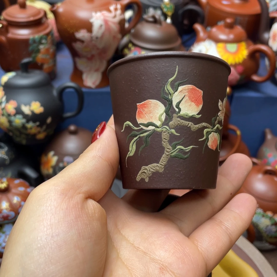 茶杯红泥紫砂主人杯100cc