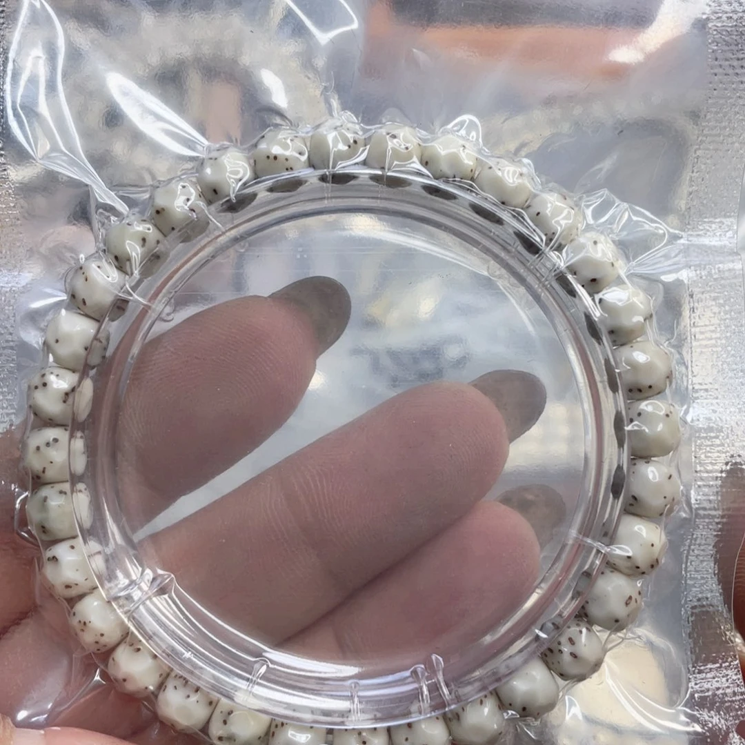 手串星月菩提石玉料冰糖手工雕刻无相手串尺寸8