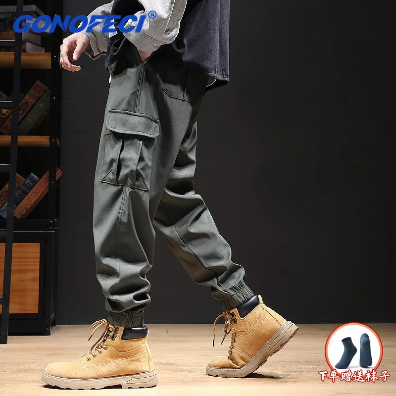 速干工装裤男春秋季休闲裤子男士冰丝冲锋裤机能大码束脚夏季薄款