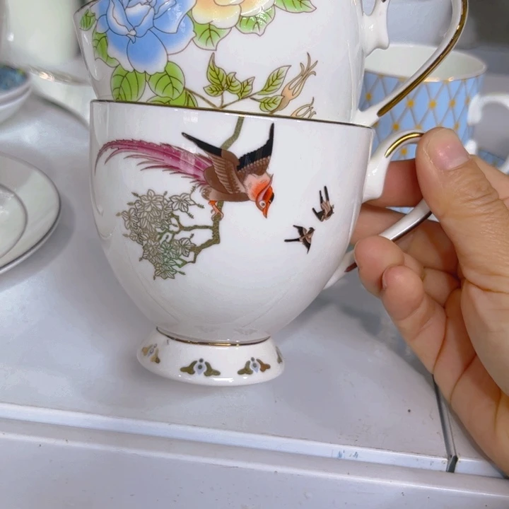 瓷片咖啡杯混搭微瑕孤品