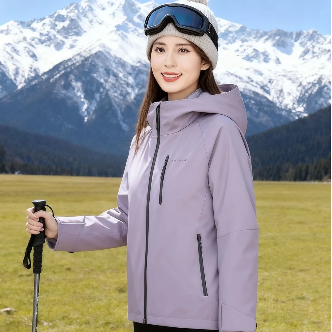 【Li千玉Xi专属】冲锋衣女防水防风透气羽绒内胆冲锋衣户外运动上衣