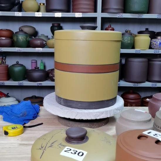 茶叶罐紫砂八饼装茶叶罐处理12