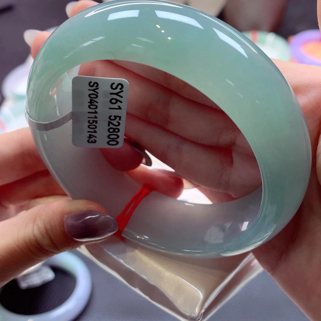 翡翠手镯未镶嵌正圈宽版33（15号）