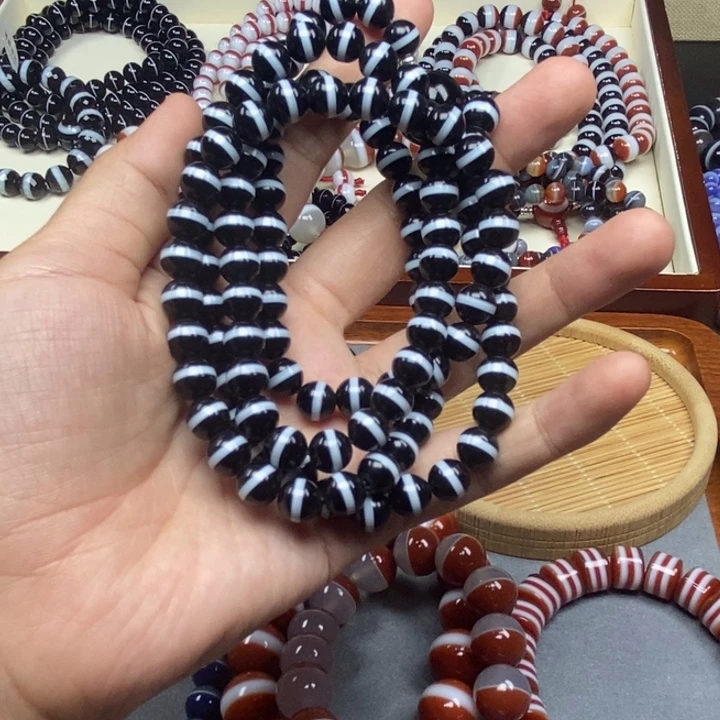 @***尘玛瑙/玉髓未镶嵌手链