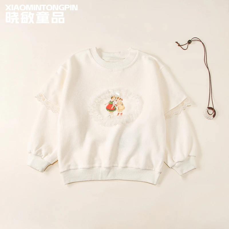 花边袖可爱女童卫衣XM2283