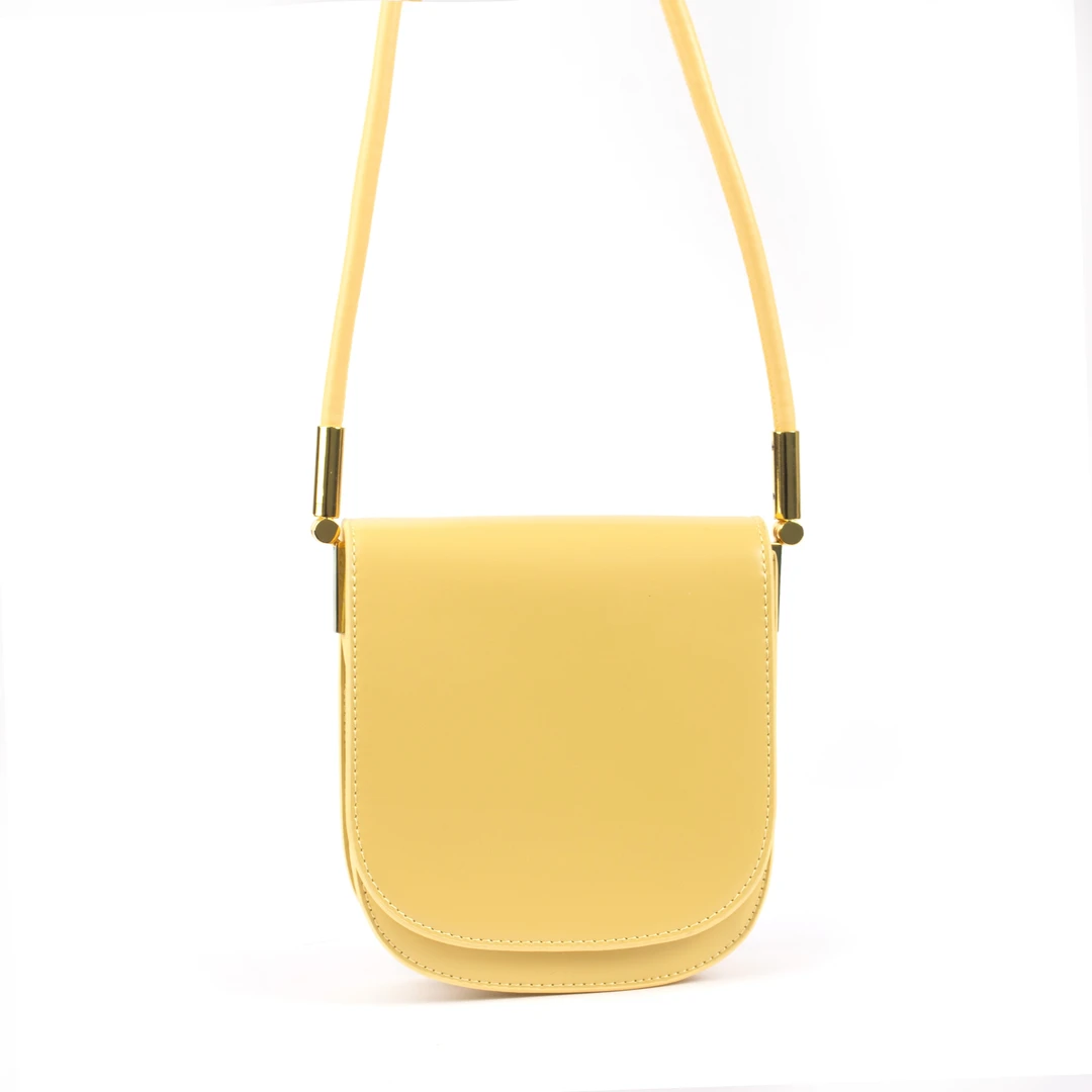 绿谷1024黄色轻奢牛皮包包时尚手提包斜挎女包