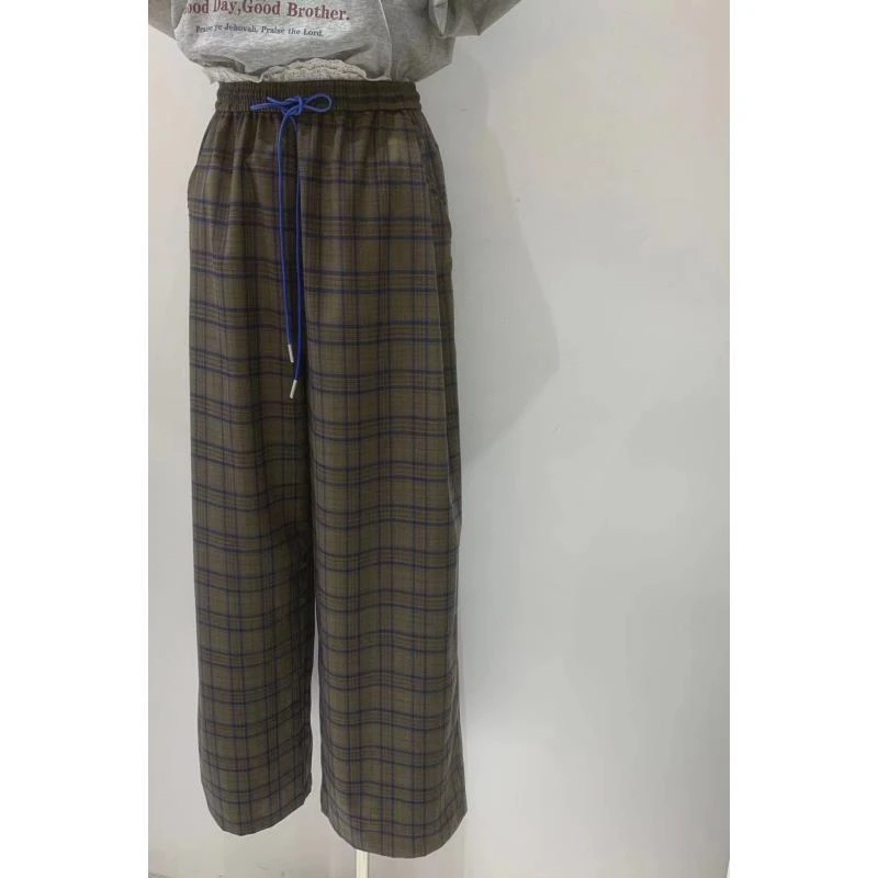 韩国首尔家撞色垂感直筒裤5310