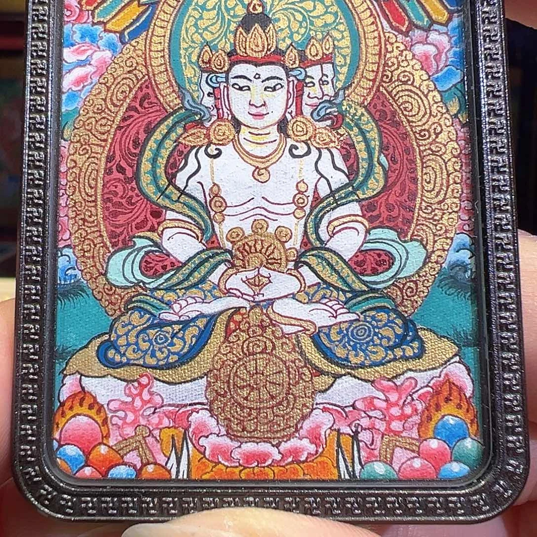 吊坠手绘热贡唐卡大日如来