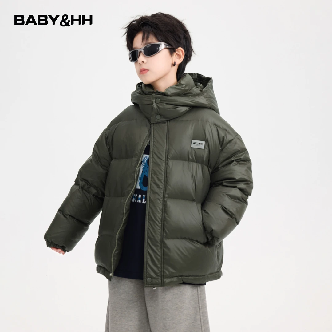 男童冬季90白鸭绒防水面包羽绒服2025新款儿童男孩防寒加厚外套潮