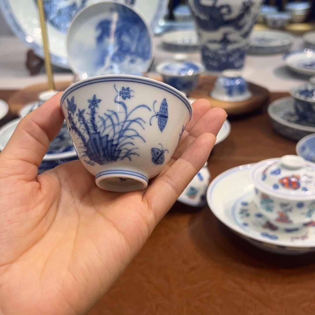 杯子青花三秋杯70毫升