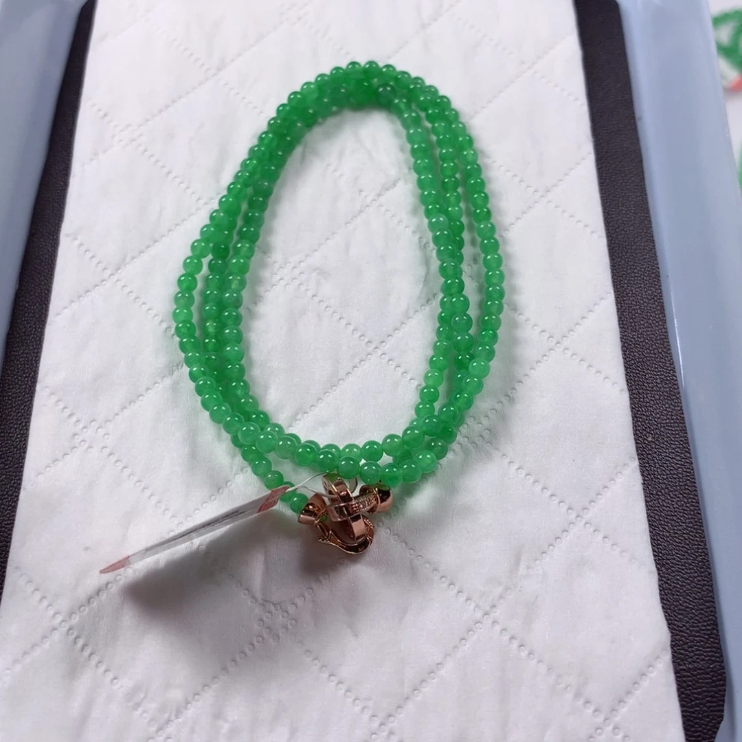 翡翠未镶嵌颈饰项链
