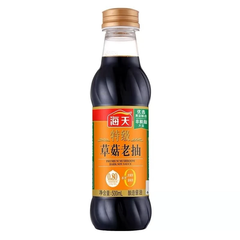 【上色红亮】海天 特级草菇老抽500ml/瓶 家用厨房红烧炒菜卤味上色调味品酿造酱油