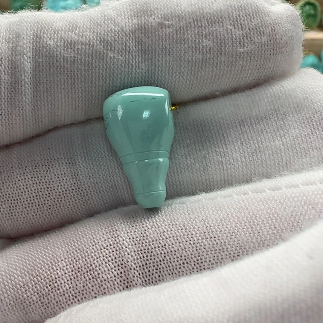未镶嵌绿松石三通9.5mm