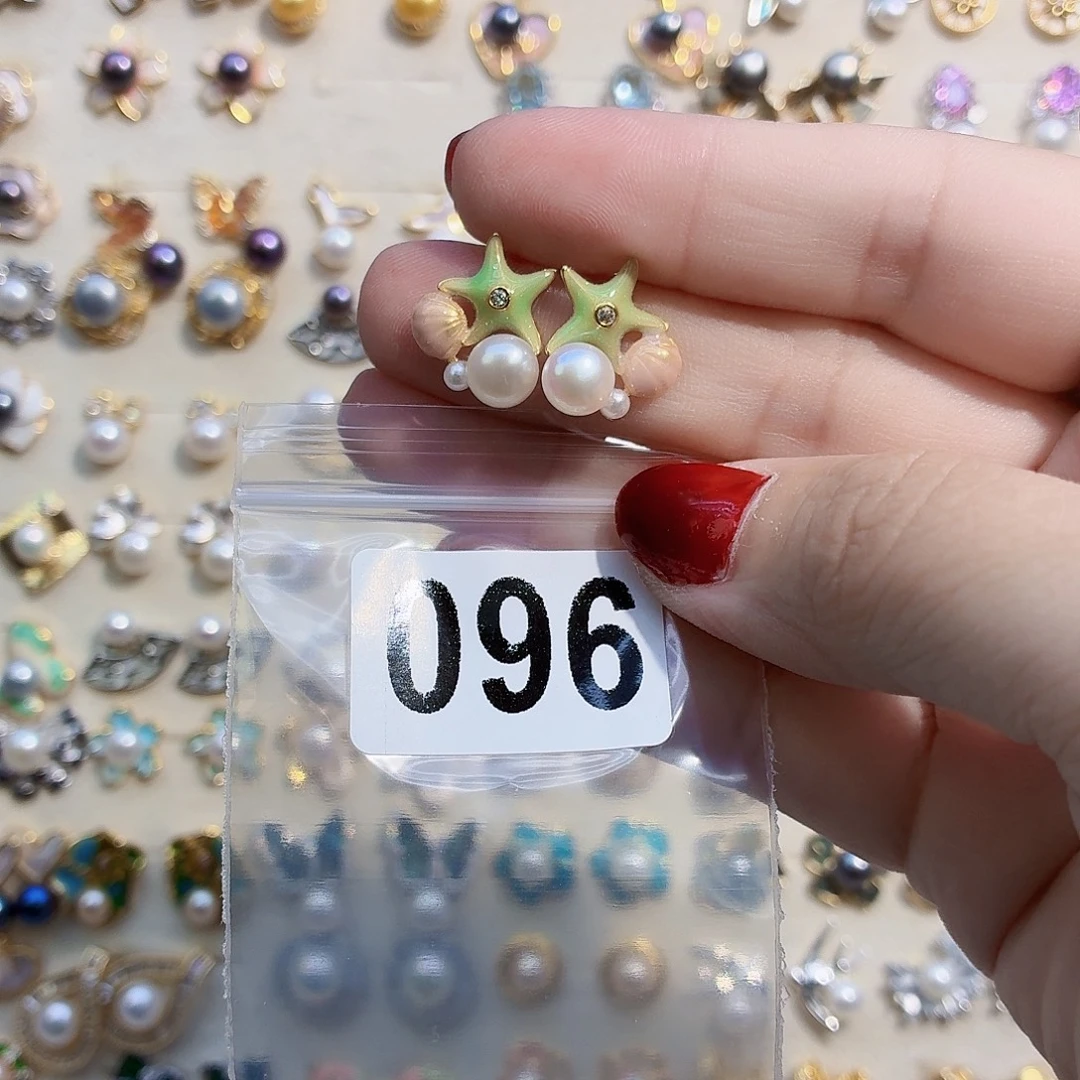 淡水珍珠合金耳饰