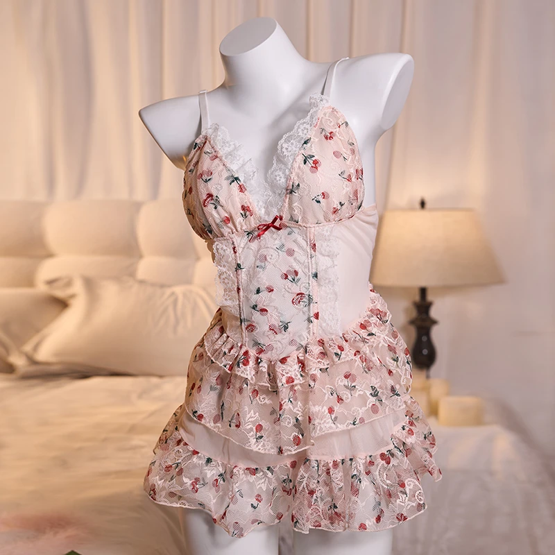 语萱娜【90-210斤】大码女士蕾丝胖妹妹连衣裙1件YX206