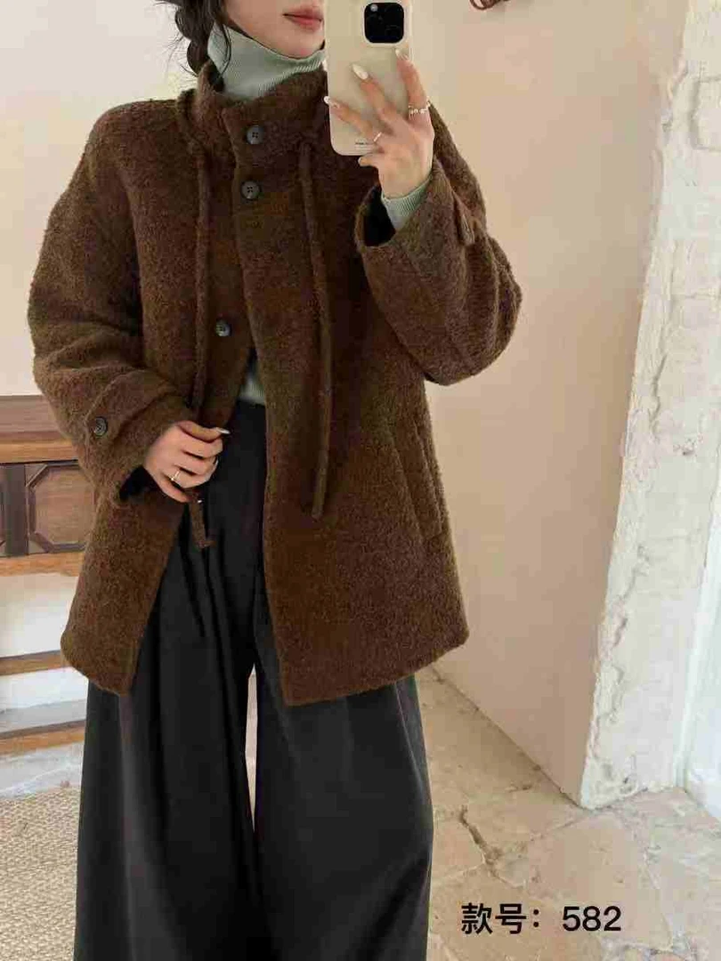 【工厂批发店】2025新款双面羊毛外套582