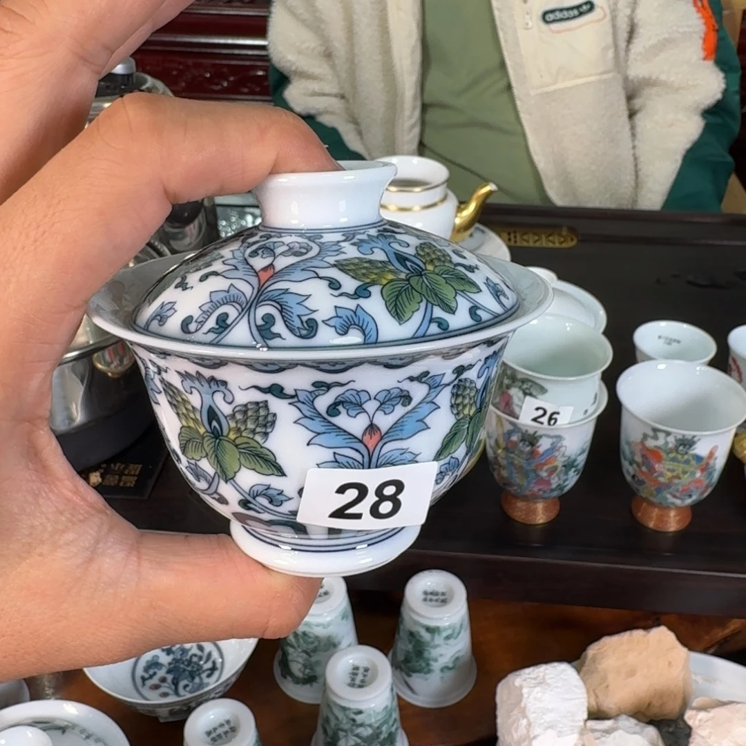 名创釉下五彩精品茶器