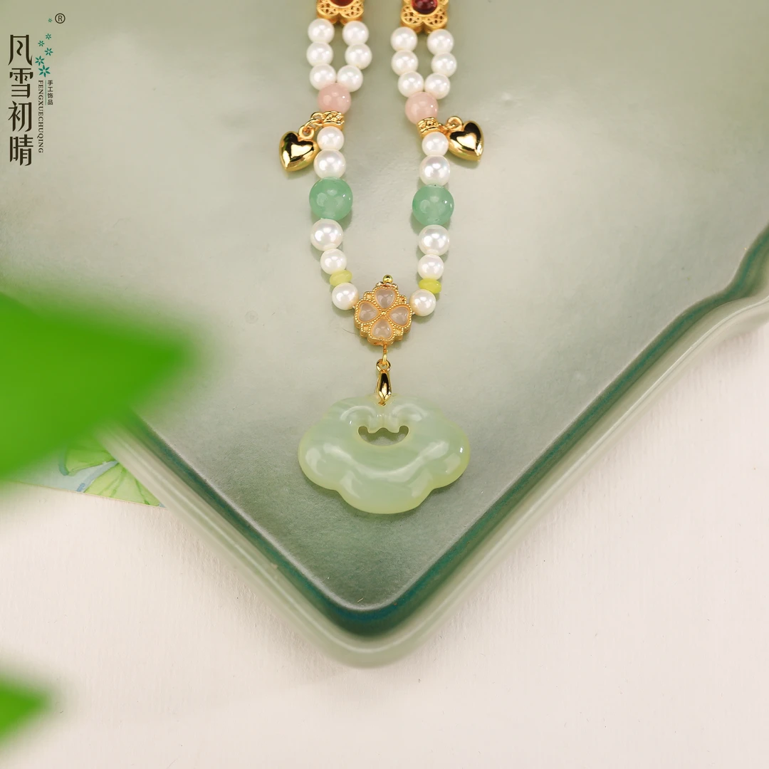 风雪初晴 铜合金项链 风落幽璎珞手工古风气质仙气百搭汉服配饰