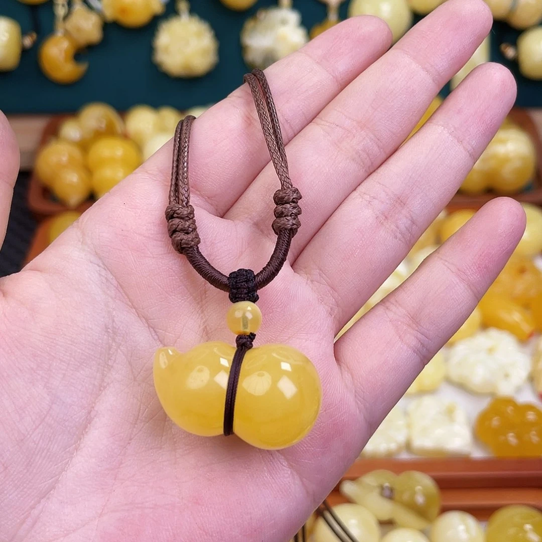 蜜蜡毛衣链未镶嵌蜜蜡