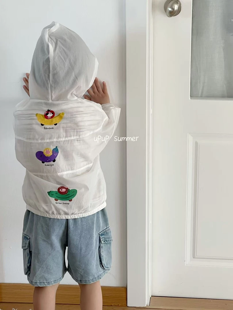 小树梨夏季连帽休闲儿童防晒衣透气超薄自带防晒值50+