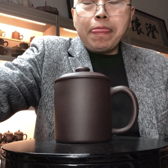 茶杯紫泥微瑕老杯容量550