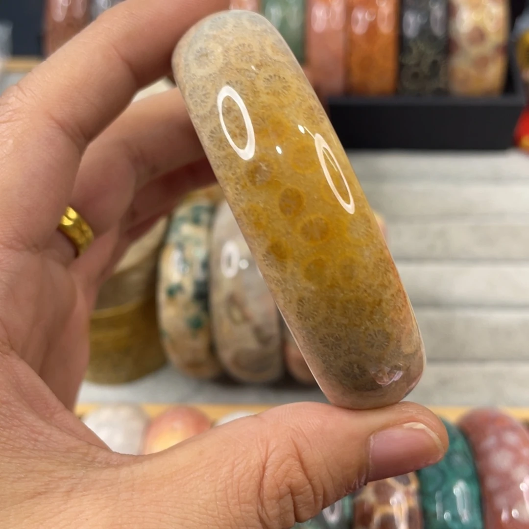 未镶嵌手镯硅化玉