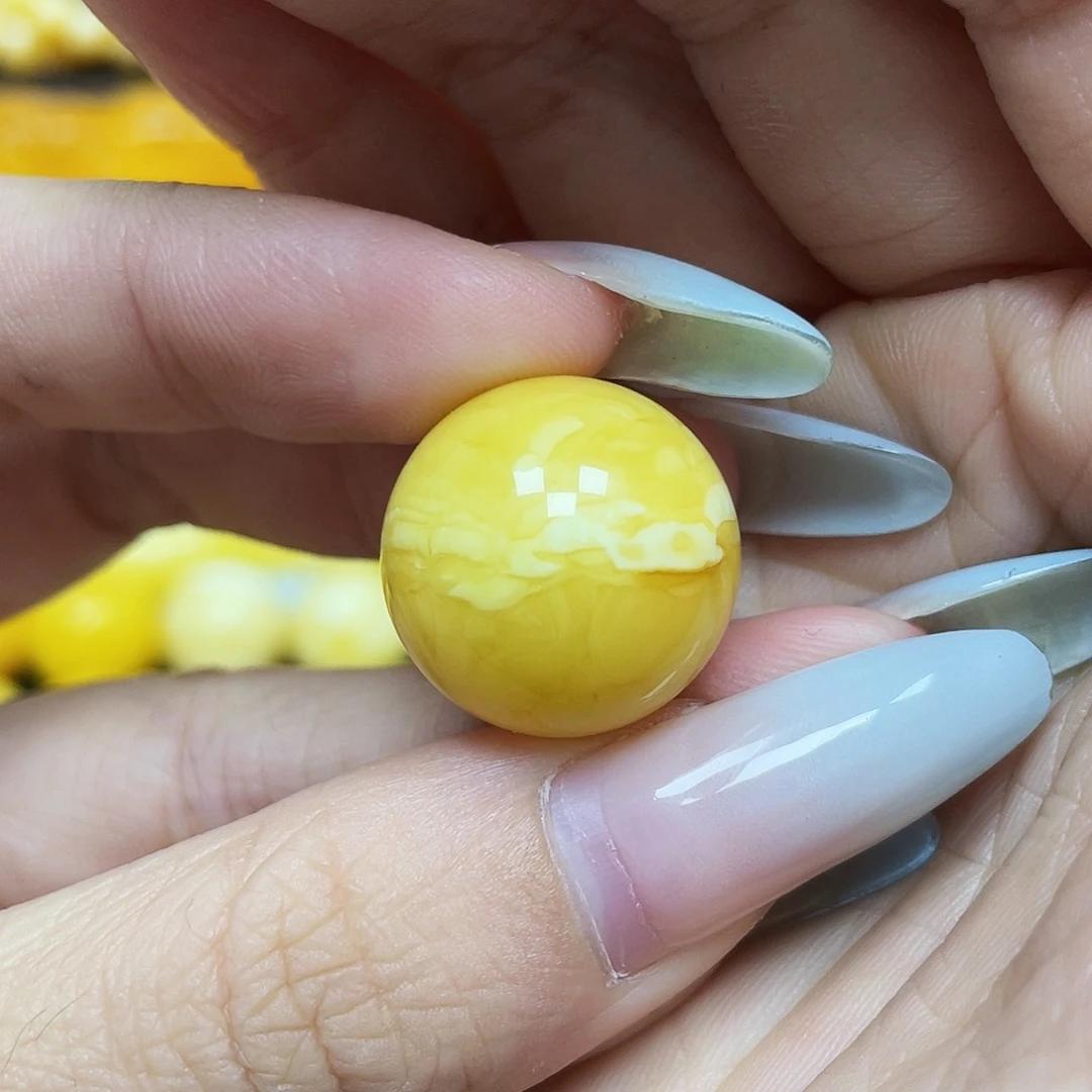 未镶嵌琥珀珠宝奇石19.7mm微瑕