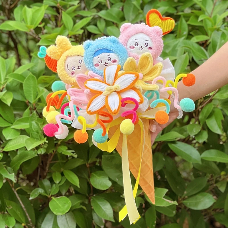 创意卡通玩偶chiikawa乌萨奇小八生日礼物扭扭棒花束公仔女孩闺蜜