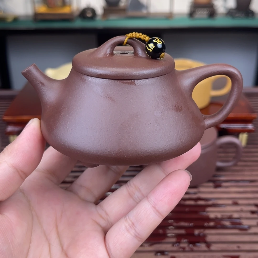 紫砂茶壶150毫升半手工紫泥子冶石瓢