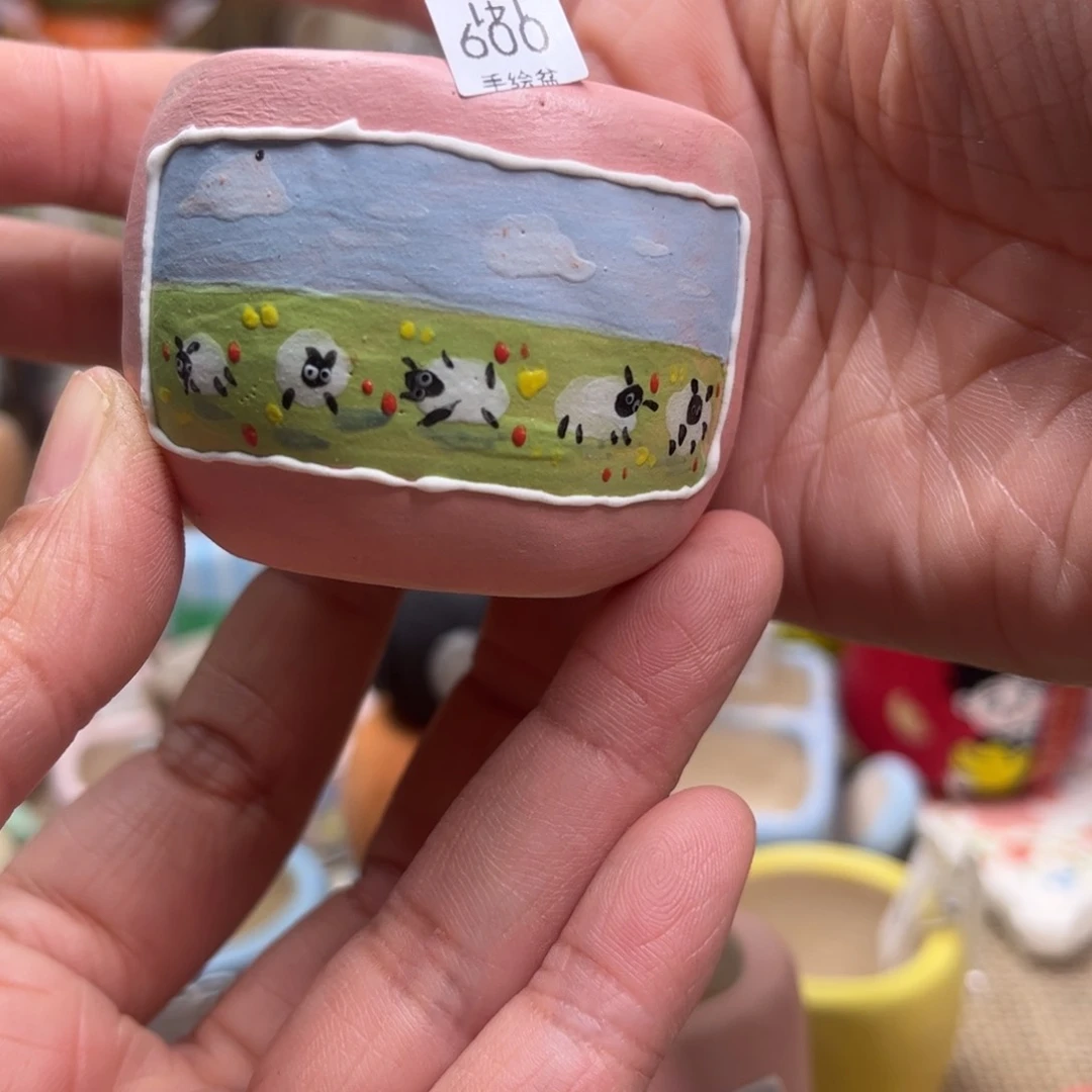 红陶600小羊风景现货