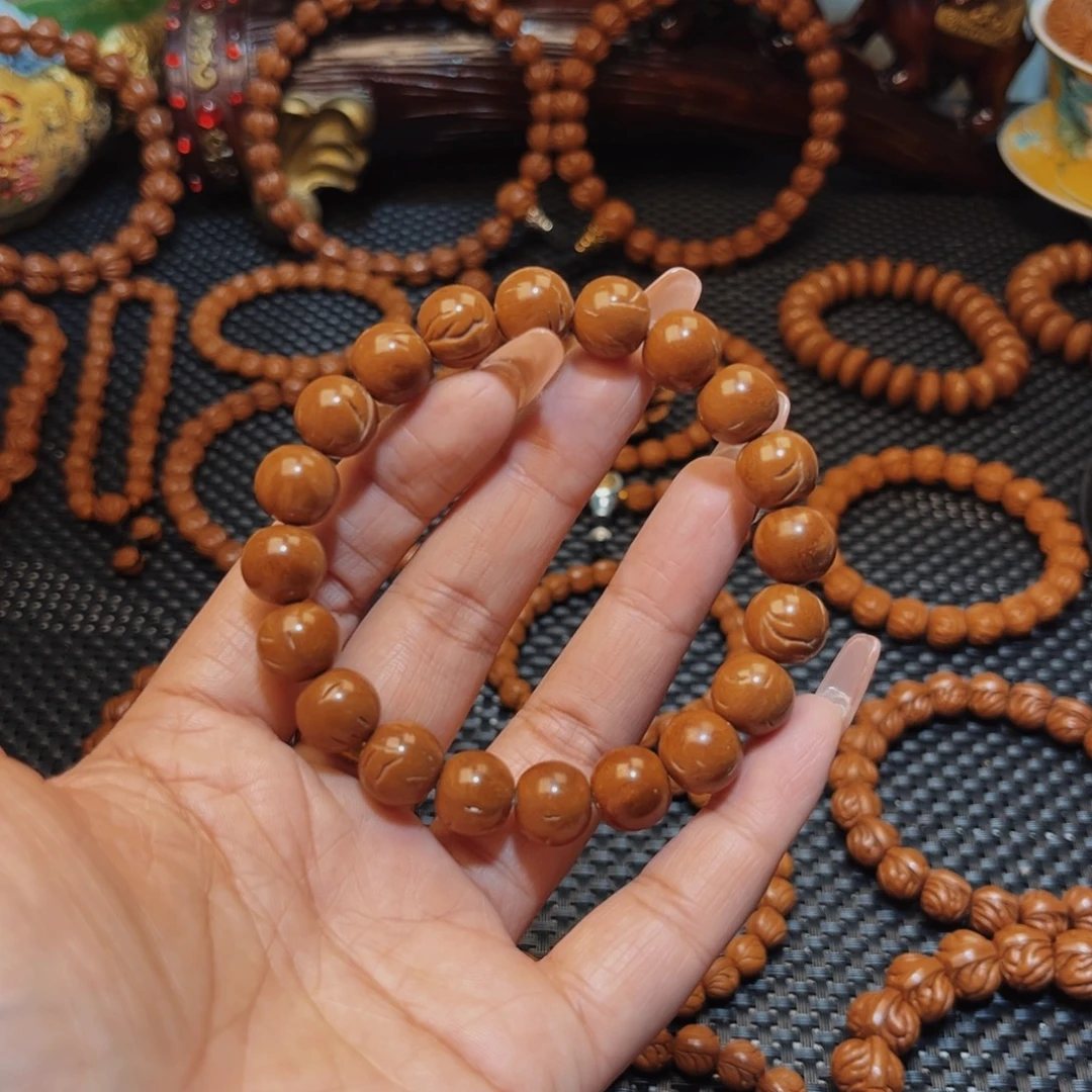 手串桃核12精品光珠单圈