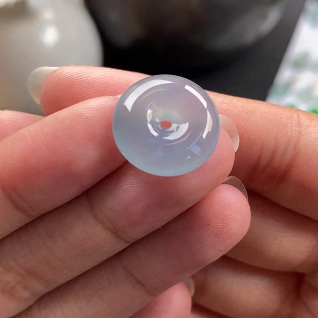 翡翠散珠篮紫平安扣