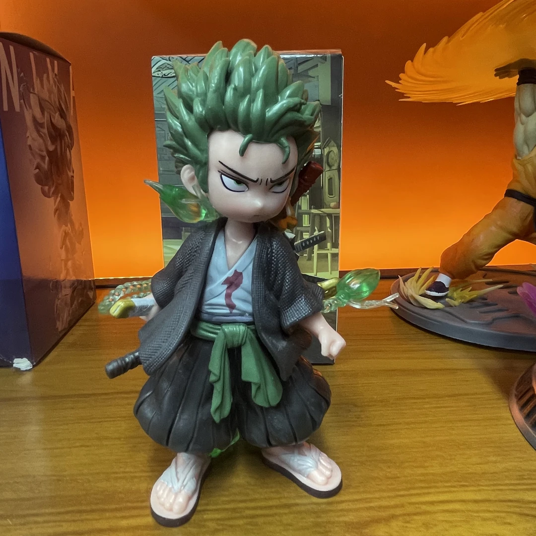 海贼王 Q版索隆手办 GK索隆三刀佐罗 动漫模型摆件周边生日礼物