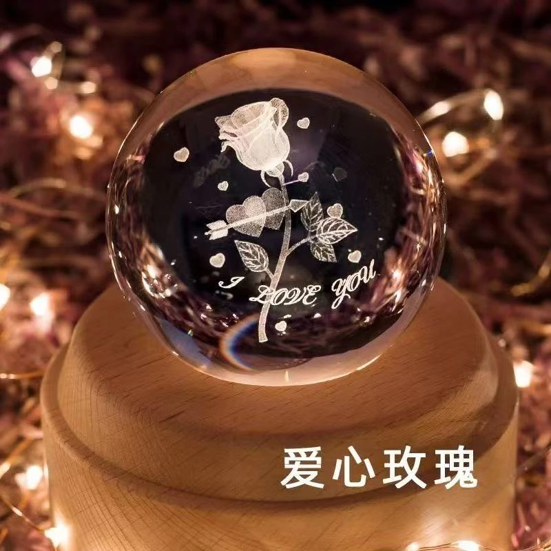 水晶玫瑰台灯新春赠礼