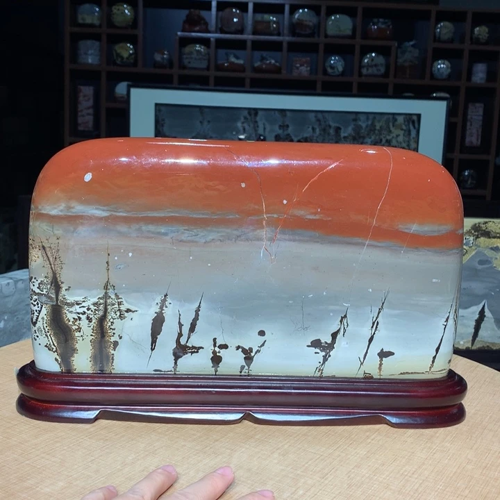 ，广西国画石摆件，观赏收藏