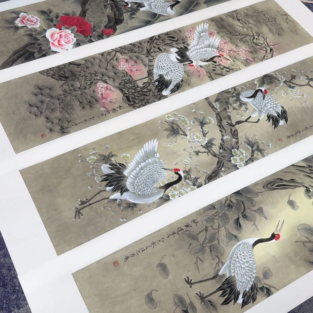 国画国画作品山水花鸟