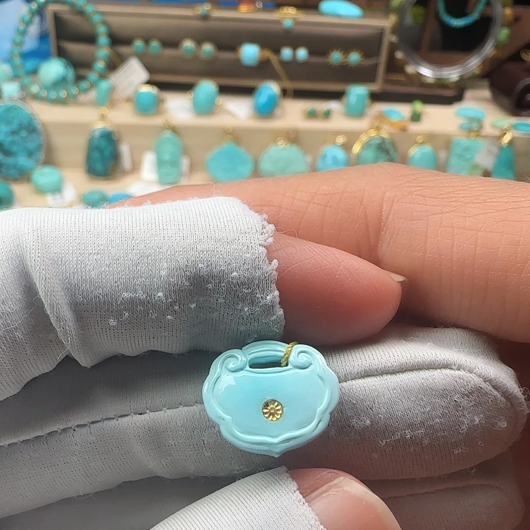 绿松石未镶嵌吊坠(不含链)