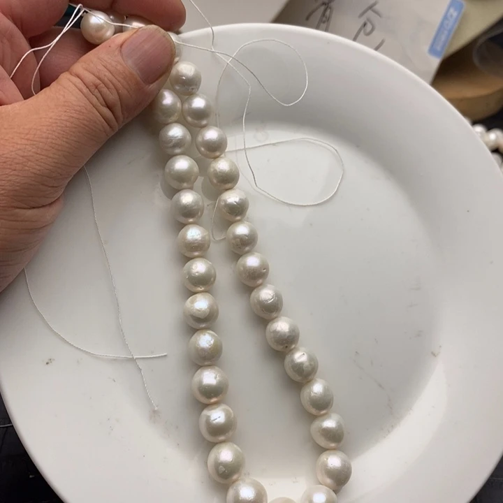 淡水珍珠未镶嵌颈饰011斑珠慎拍