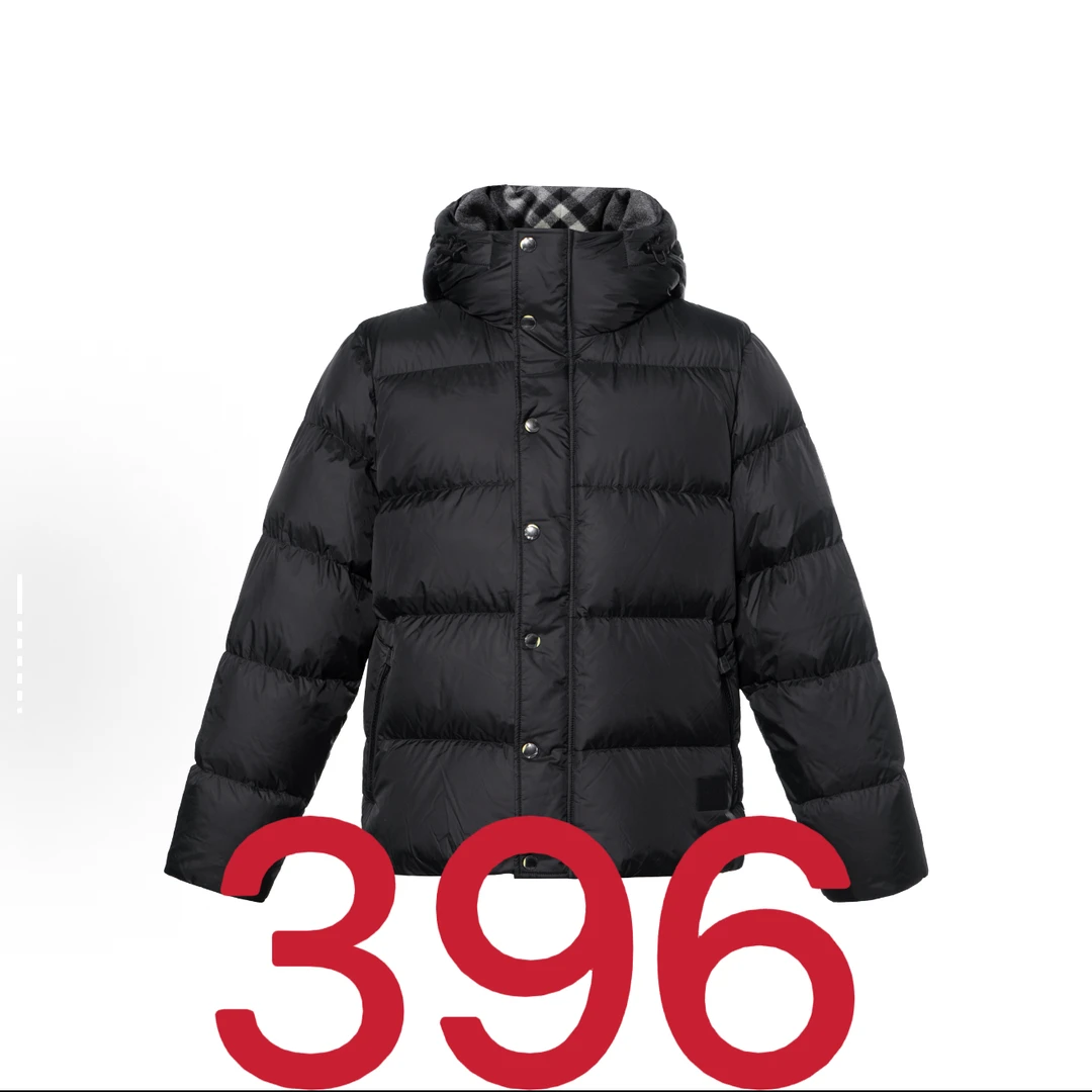 格纹衣领羽绒服夹克外套 编码396