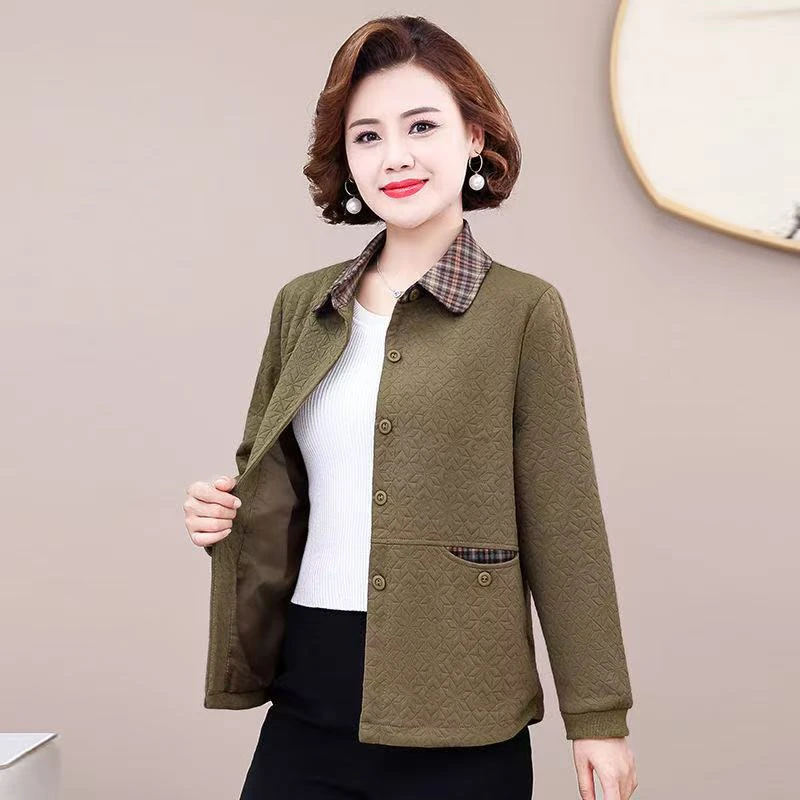 8118-妈妈春秋外套新款奶奶装女装印花上衣外套【新仓库16-2-1】