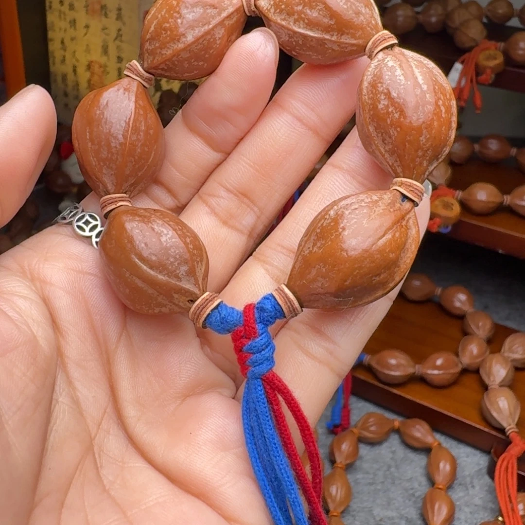 手串橄榄核19/28手捻 老核原皮 梅林铁核