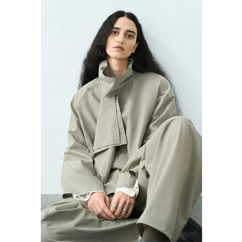 【特价】半圆女装[文艺]2025春新法式气质风衣外套女15551226