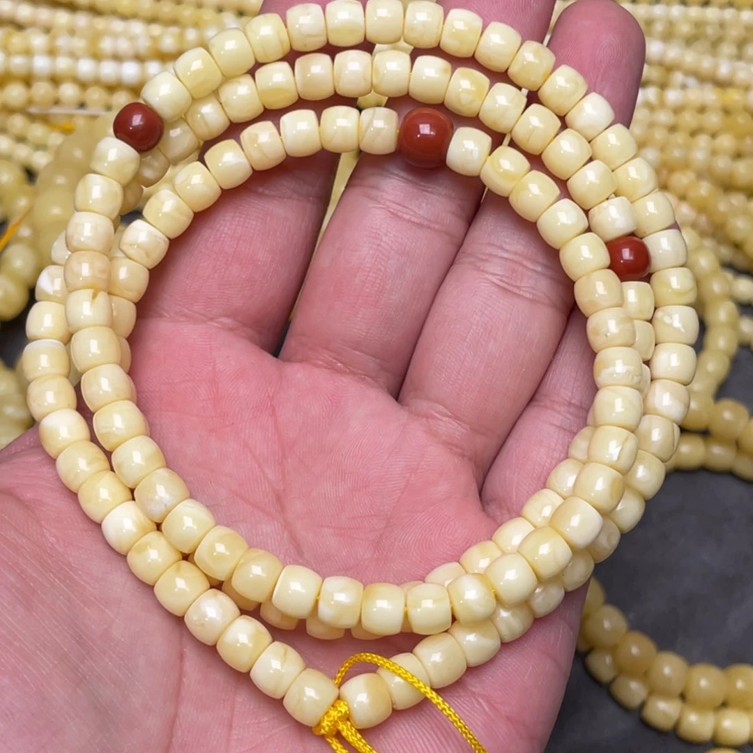 蜜蜡裸石未镶嵌蜜蜡佛珠6.5mm