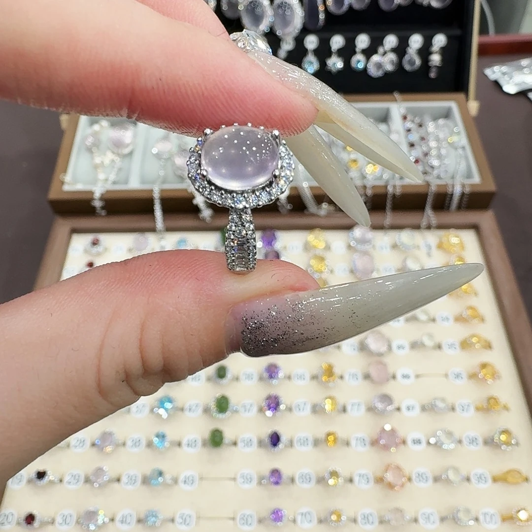 勿****银S925镶嵌萤石戒指