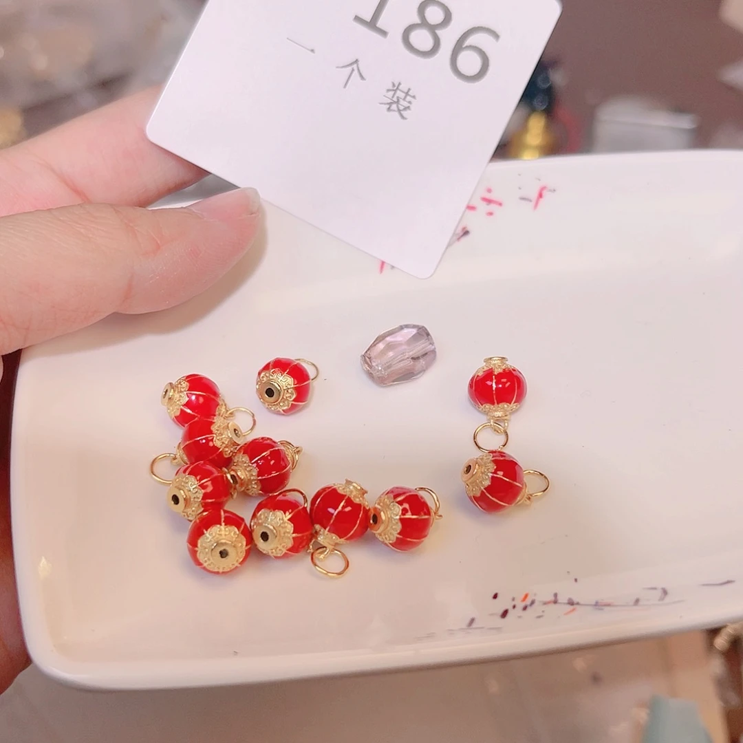 水晶珠宝半成品银S925镀金镶嵌186
