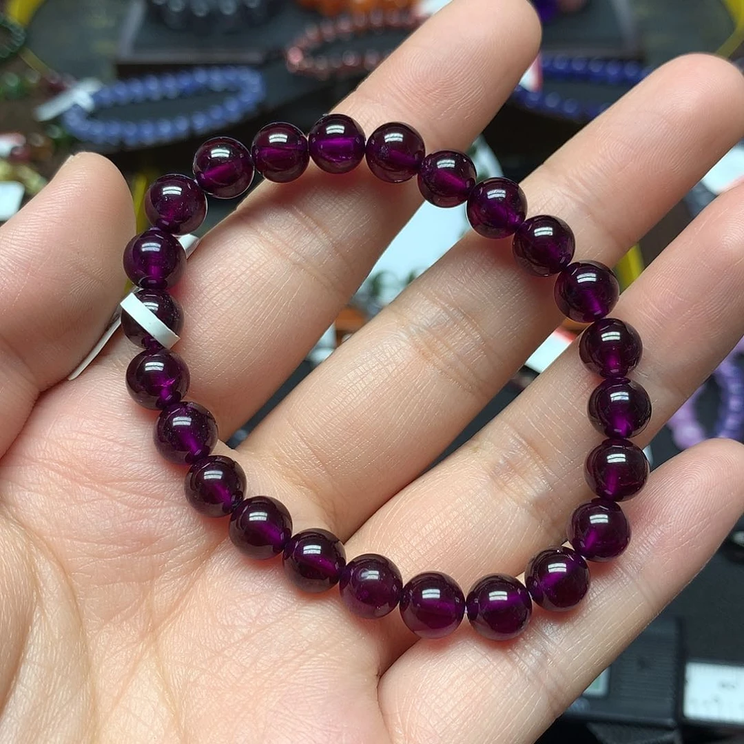 石榴石（紫牙乌）手串未镶嵌
