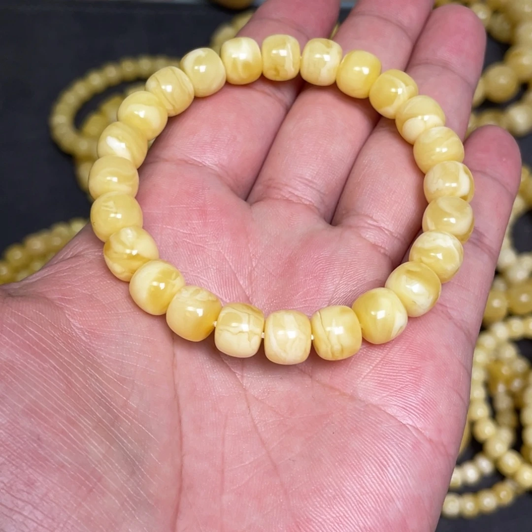 蜜蜡未镶嵌裸石蜜蜡手串9.5mm